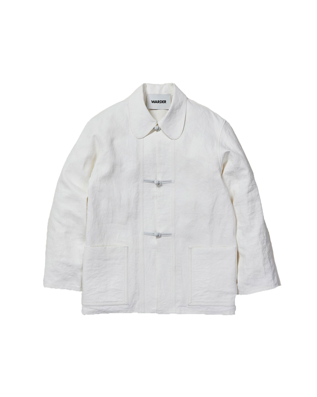 Linen Pigment Chinese JKT - white