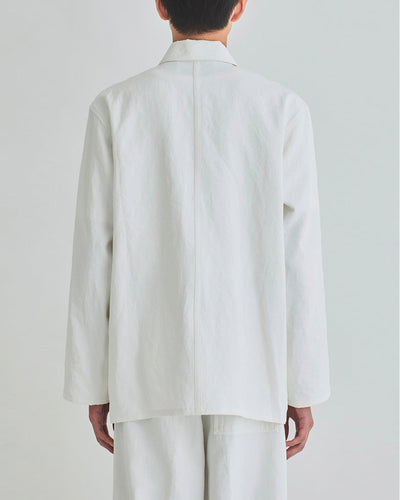 Linen Pigment Chinese JKT - white