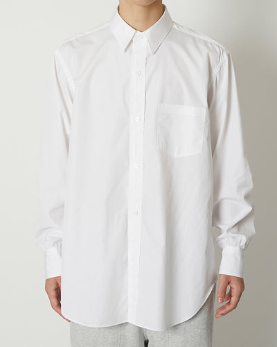 THOMAS MASON Regular color gather shirt - white - FAB4 ONLINE STORE