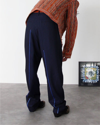 Center piping pants (BLK) - FAB4 ONLINE STORE