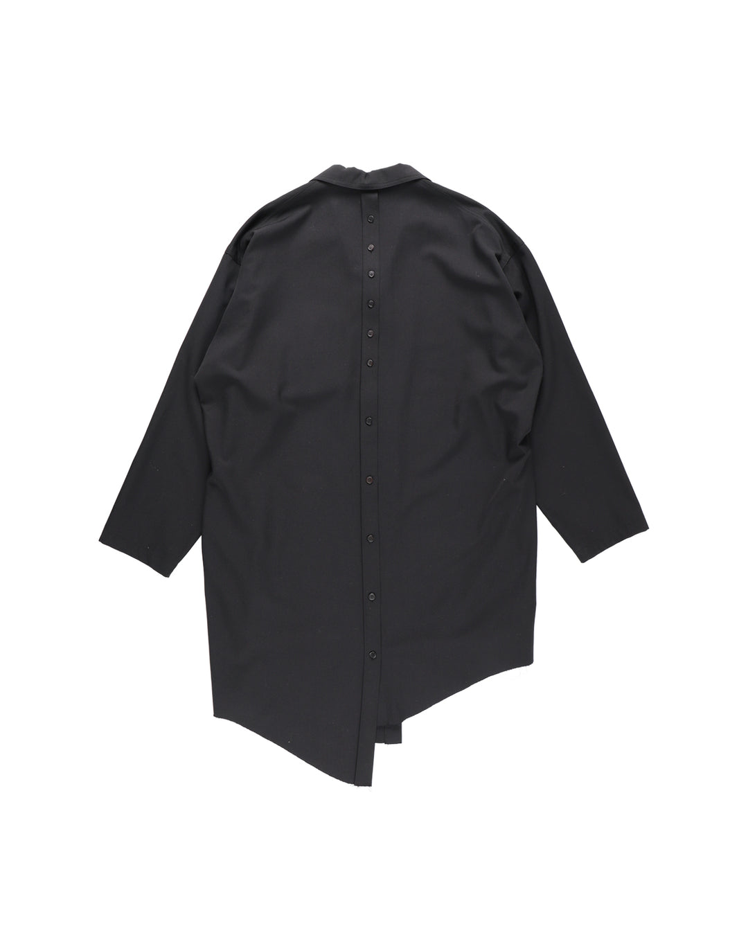 sulvam | Gabardine classic shirt - black – FAB4 ONLINE STORE