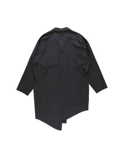 Gabardine classic shirt - black