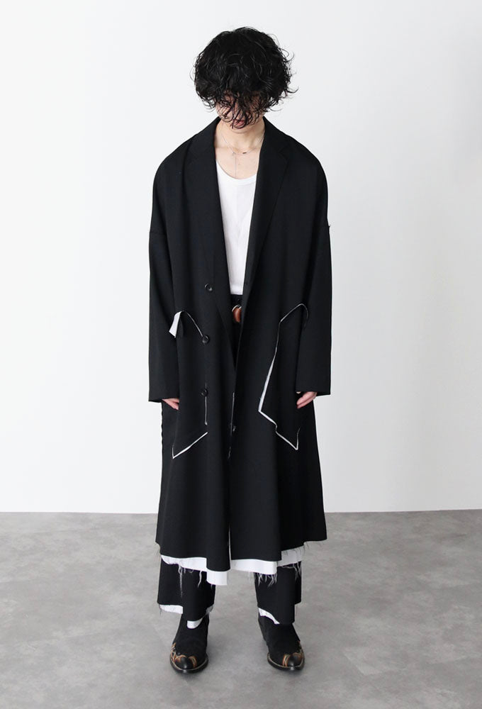 Gabardine Classic over coat - black