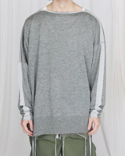 Silver line knit (GRY) - FAB4 ONLINE STORE
