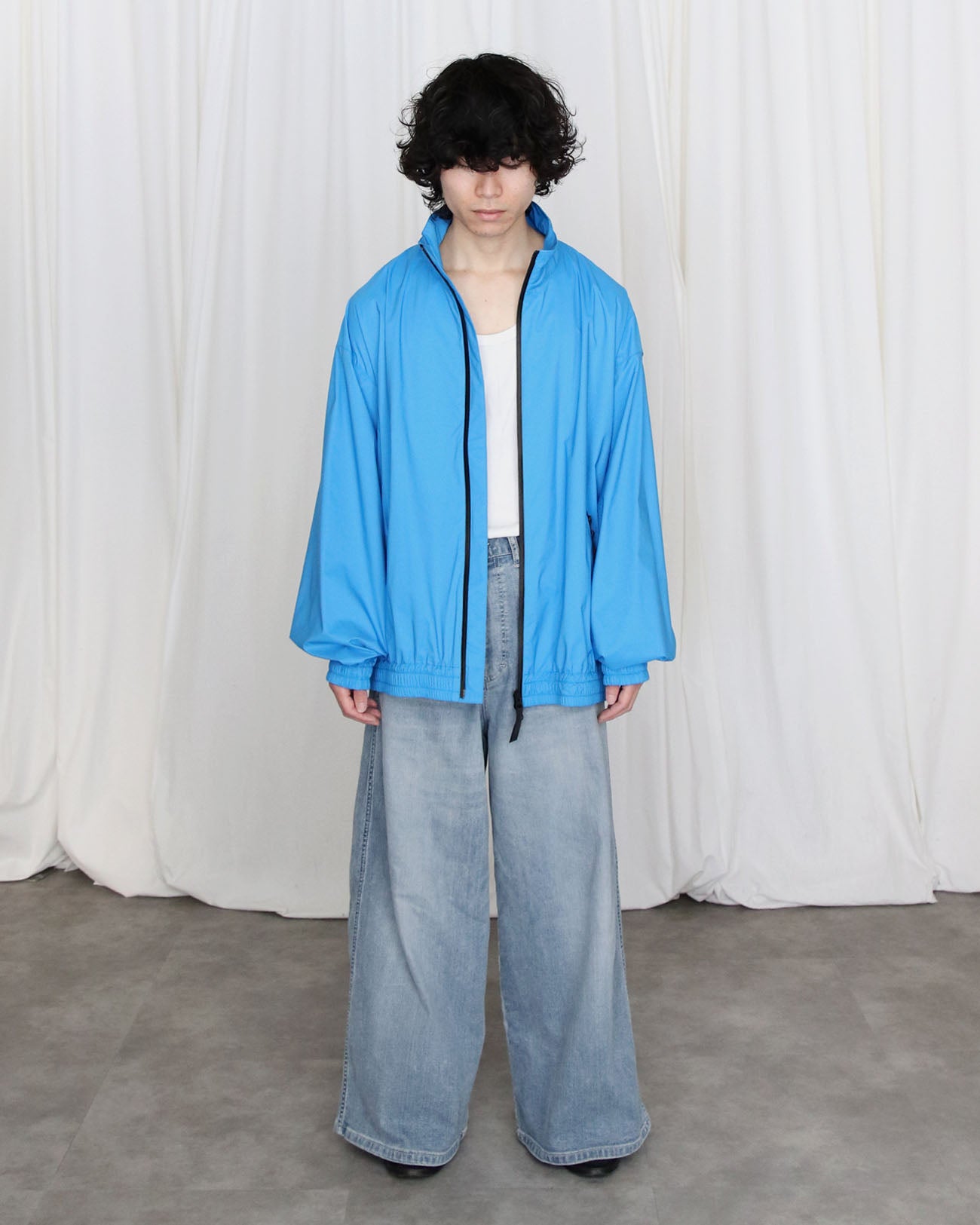 3 Layer Nylon - Zip Up Blouson - t.blue